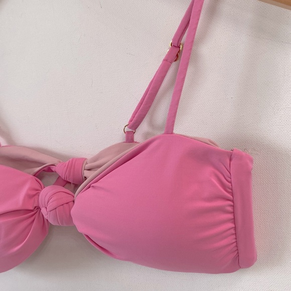 (A21) NEW Kya Reversible Knot pink/mauve Bikini Top ONLY, Size Medium, NWOT - Picture 3 of 10